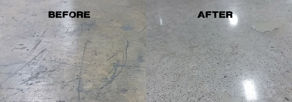 Polished Concrete Before & After