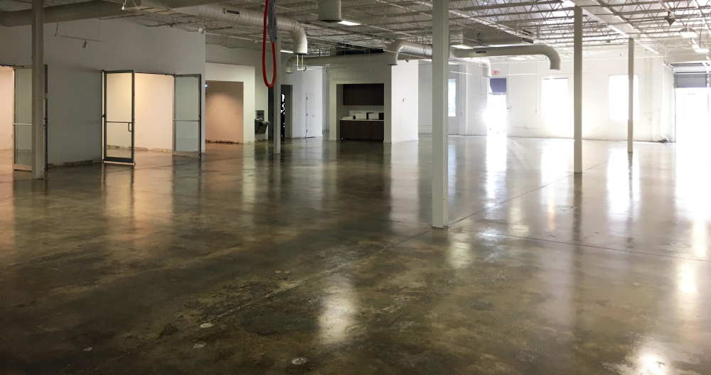 Grind and Seal Concrete Floor Office Space